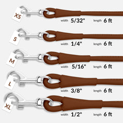 CollarDirect correa cuero enrollado 6ft rojo, estilo y control para tu perro.