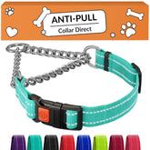 CollarDirect martingala con cadena inoxidable para perros y seguridad.