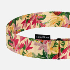 CollarDirect martingala para perros en diseño floral aguamarina, ligero y práctico