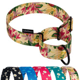 CollarDirect martingala para perros en diseño floral caramelo, cómodo para paseos diarios