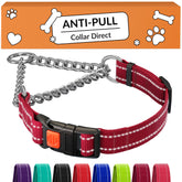 CollarDirect Martingale con cadena de acero inoxidable para paseos duraderos.