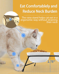 COMESOON tazones gatos cerámica 13oz para comida y agua.