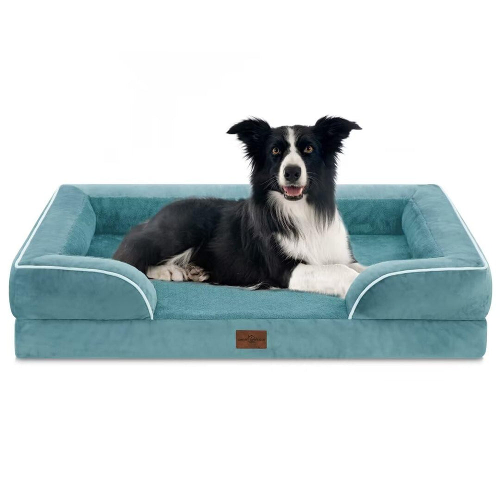 Comfort Expression cama ortopédica para perro grande, vista superior que inspira seguridad y descanso.