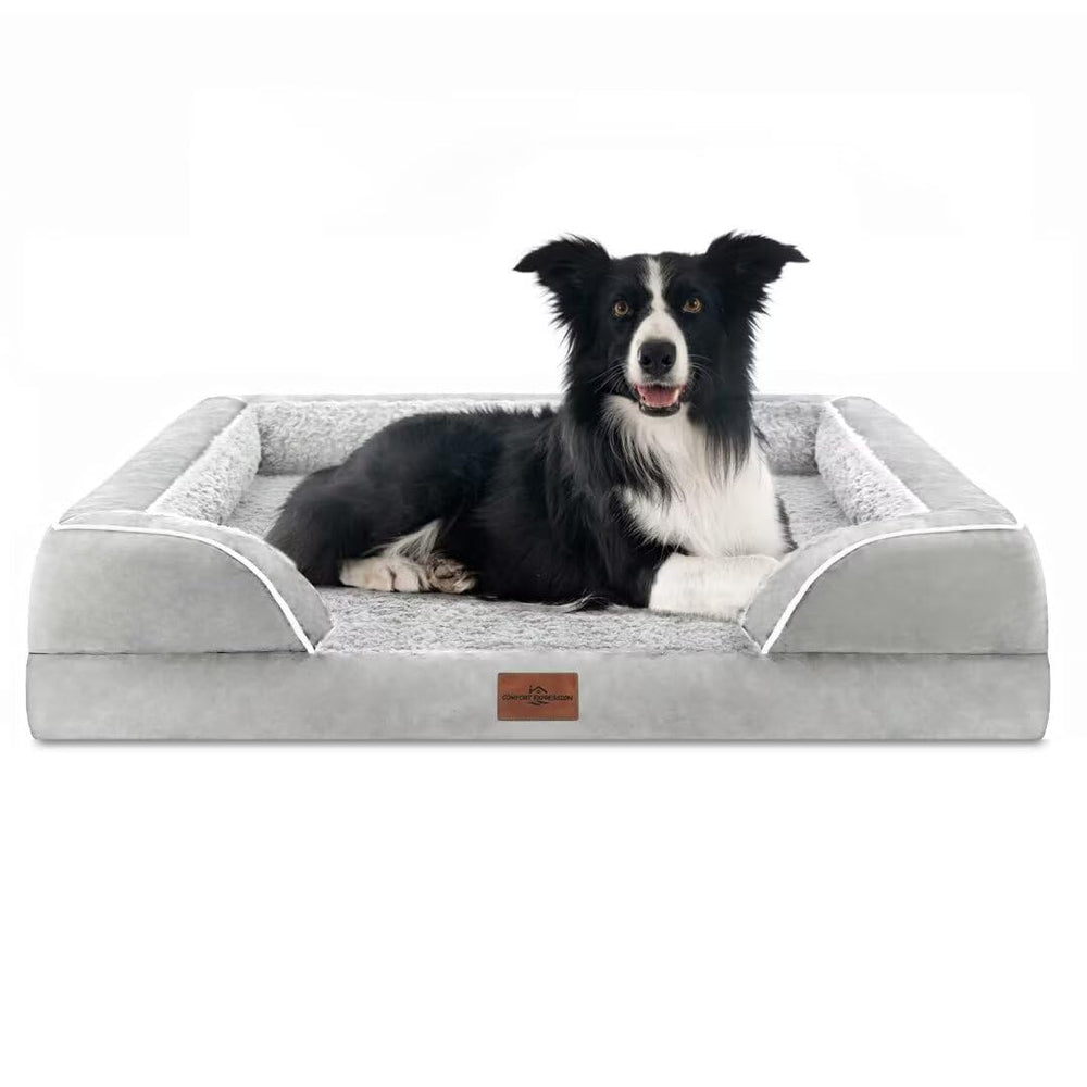 Cama ortopédica Comfort Expression para perros grandes, vista frontal, soporte estable.