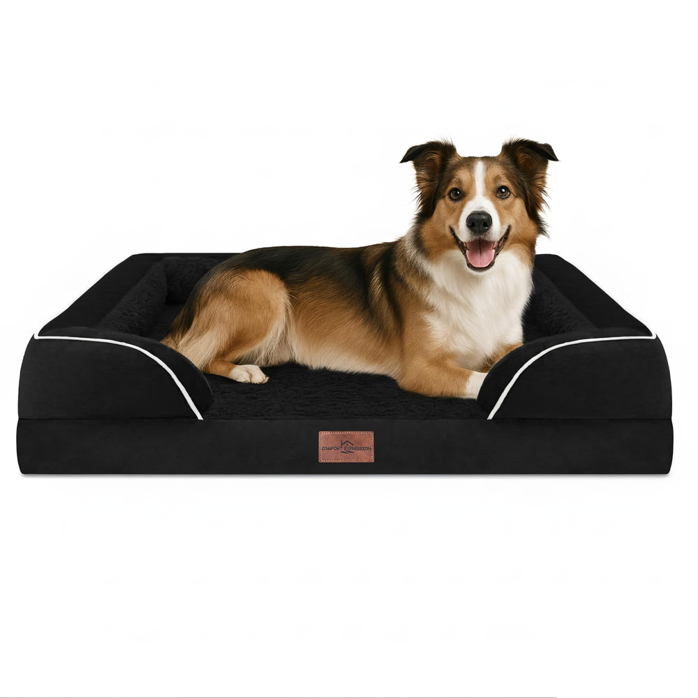 Cama ortopédica Comfort Expression para perros grandes, soporte para articulaciones durante el descanso.