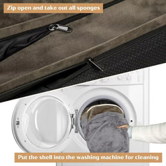 Forro interior impermeable protege la espuma ante derrames y salpicaduras.