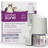 Difusor Comfort Zone Multicat emitiendo feromonas calmantes para un ambiente tranquilo.