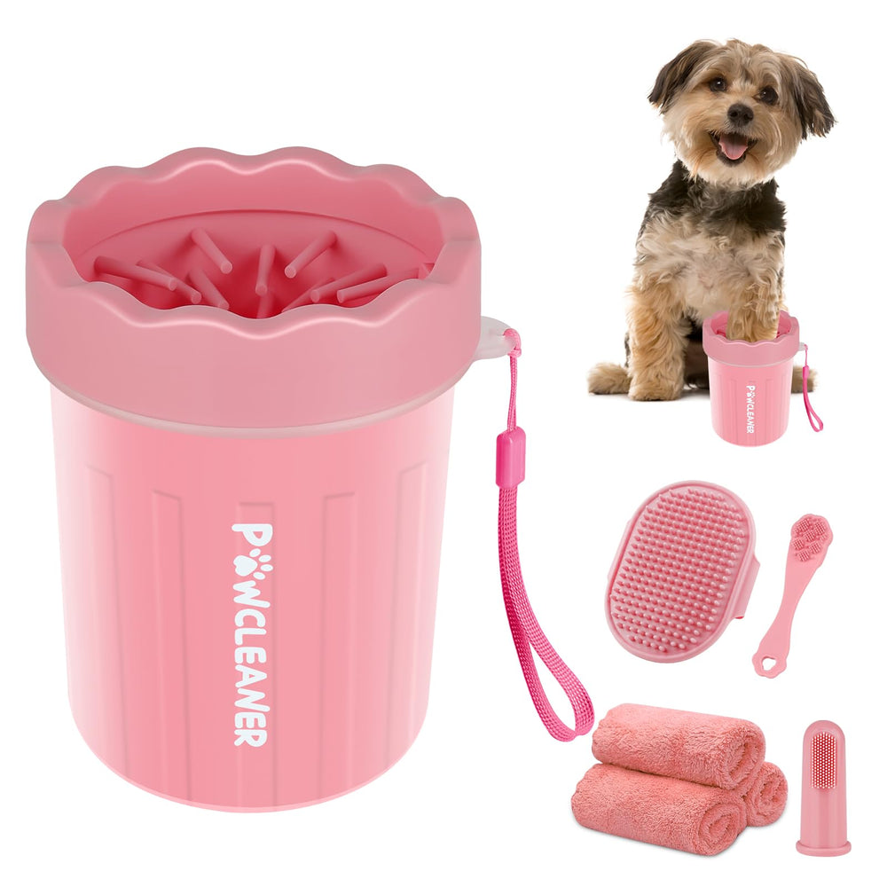 Comotech limpiador de zarpas portátil, uso rápido y cómodo para mascotas.