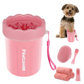 Comotech limpiador de zarpas portátil, uso rápido y cómodo para mascotas.