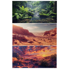 COMSUN fondo terrario gobi-sol: profundidad visual para un hábitat más realista.