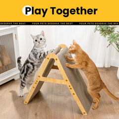 Conlun A-Frame marco de madera estable para gatos curiosos.
