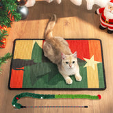 Conlun Alfombra Rascadora para Gatos en Sisal Horizontal: protege muebles y ofrece juego interactivo