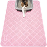 Conlun almohadilla para arena de gatos rosa con control de derrames.