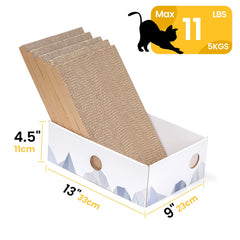 Conlun caja rascador, material cartón duradero para uso prolongado.
