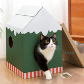 Conlun Casa Gato Cartón Rascador: diversión duradera para rascar y jugar.