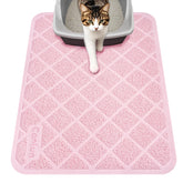 Conlun estera para arena de gatos rosa atrapa la arena y protege el suelo.