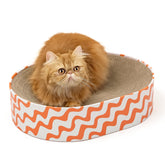 Conlun rascador oval para gatos, apoyo suave para la espalda al rascar