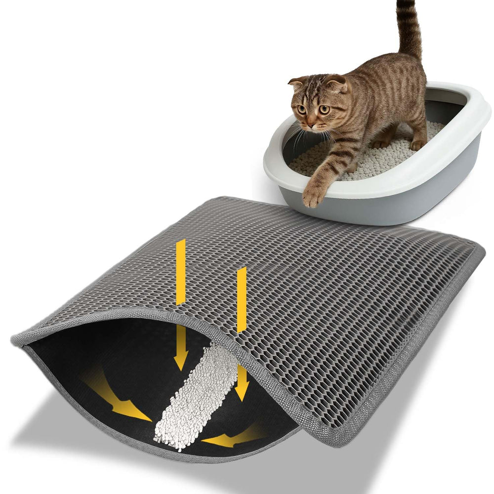 Conlun tapete atrapaarena para gatos 24x18 protege pisos y facilita limpieza