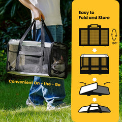 Conlun Transportin interior amplio, espacio cómodo para gatos pequeños.