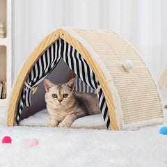 COODIA casa-gato-interior: refugio cómodo para siestas tranquilas.