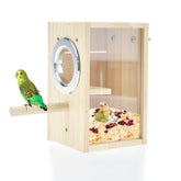 CooShou caja-nido para perico, vista lateral de vidrio para observar cría