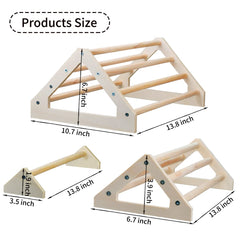 CooShou percha triángulos de madera, estable para criadero.