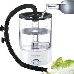 Humidificador COOSPIDER para reptiles con llenado superior y gran capacidad.