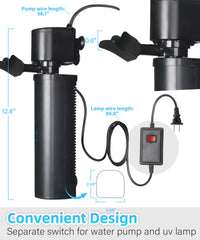 COOSPIDER luz anti-algas eficaz para acuarios pequeños