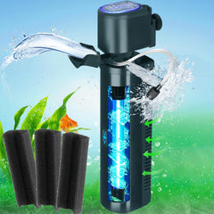 Filtro coospider-repta: filtración rápida para acuarios de 20-75 galones.