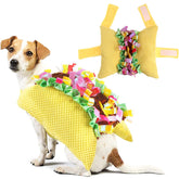 Coppthinktu disfraz taco para perro, vista frontal; ideal para Noche de Brujas.