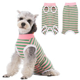Coppthinktu Recovery Suit para perros: botones frontales, fácil de colocar y cómodo.