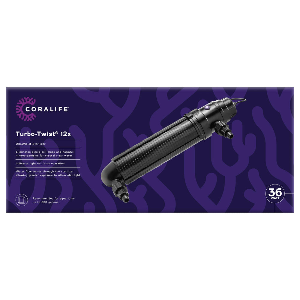 Coralife Turbo-Twist UV esterilizador para acuario marino mejora claridad del agua