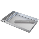 COSPARX bandeja acero inoxidable para gato, fácil limpieza y sin manchas