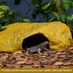 Cosyall refugio reptil piedra resina ayuda a ocultarse y regular temperatura del terrario.