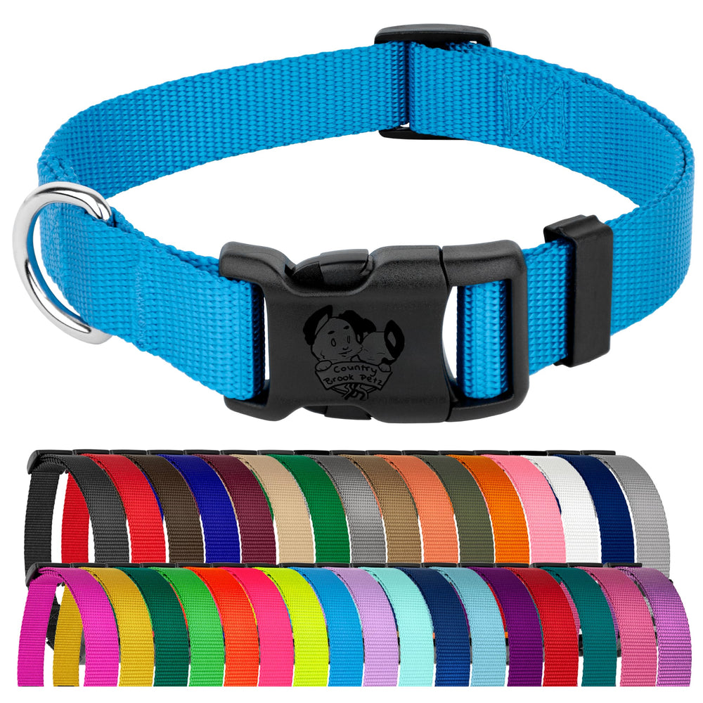 Collar Country Brook Petz en azul hielo para uso diario cómodo.