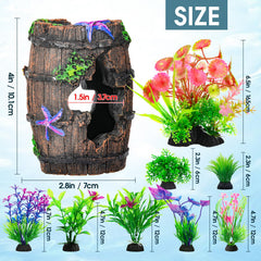 Conjunto de 8 plantas de acuario CousDUoBe para un aspecto natural.