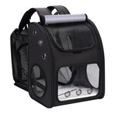 Covono mochila-gato-expandible-frontal, vista frontal para comodidad y acceso fácil.
