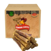 Cowdog Chews rollos carne gourmet, recompensa sabrosa para masticadores activos.