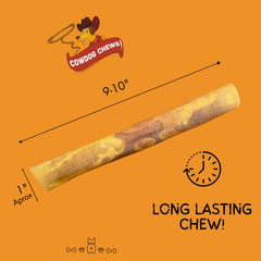 Cowdog Chews rollos carne natural, ingredientes simples para perros sanos.