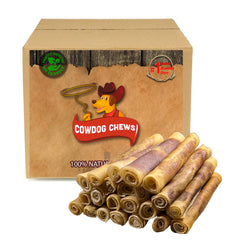 Cowdog Chews rollos gourmet de ternera: sabor intenso para masticar.