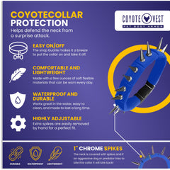 CoyoteVest detalle de picos de acero, durabilidad para uso diario.