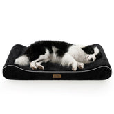 COZY KISS Cama ortopédica para perros grandes, vista frontal, soporte para articulaciones.