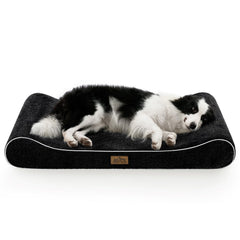 COZY KISS Cama ortopédica para perros grandes, vista frontal, soporte para articulaciones.