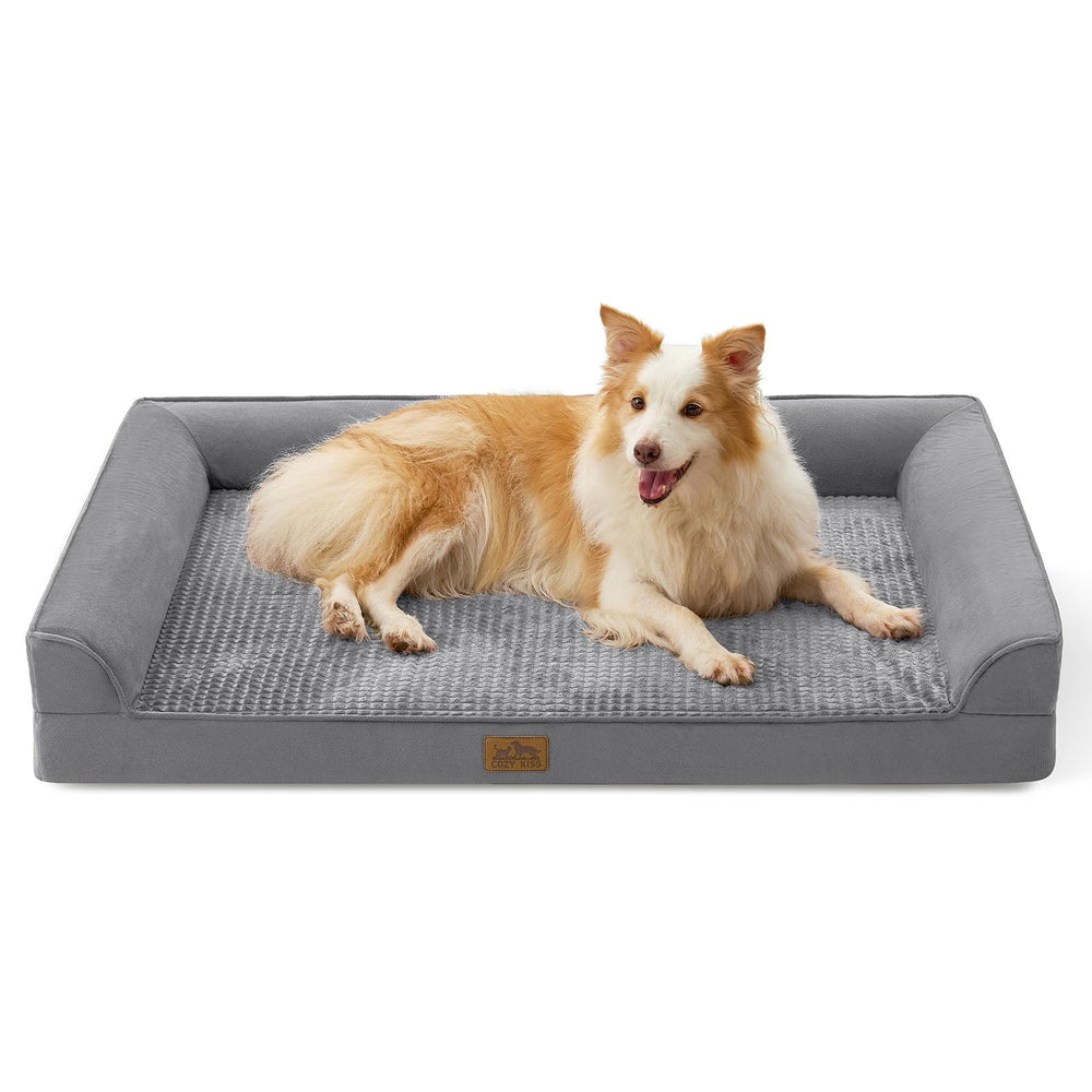 COZY KISS: cama ortopédica para perro grande XL, soporte estable y comodidad duradera.