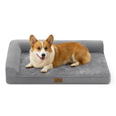 Cama ortopédica COZY KISS forma L para perros grandes con soporte articular