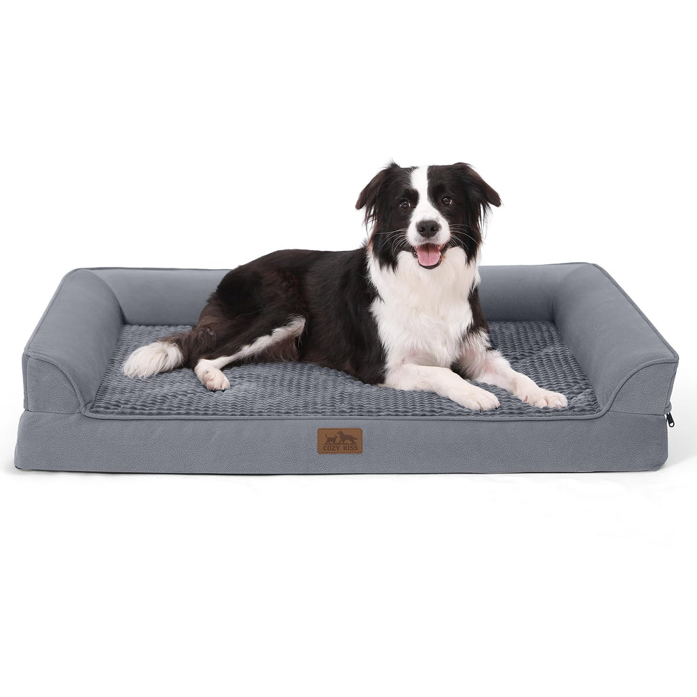 Cama ortopédica COZY KISS para perros grandes, soporte cómodo y estable.