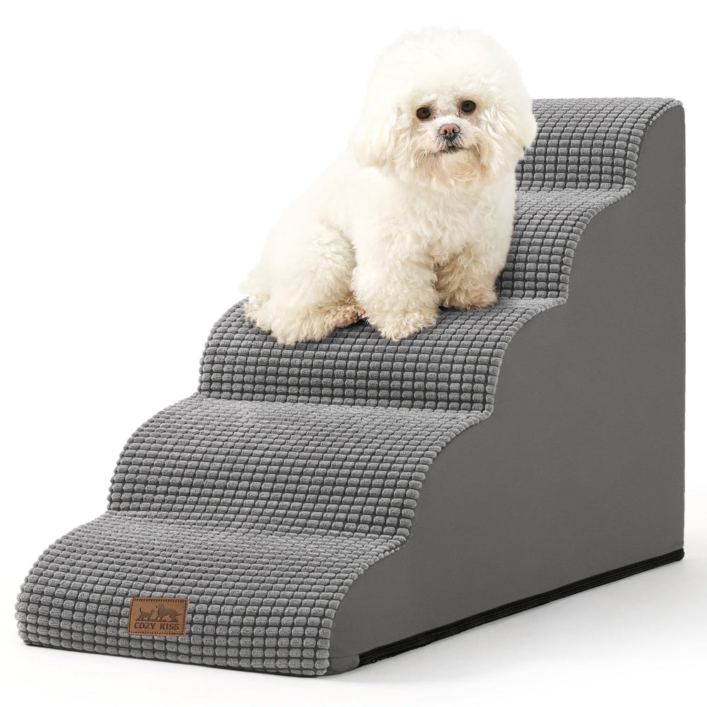 COZY KISS escalera para cama alta, enfoque en la seguridad y comodidad para perros pequeños.