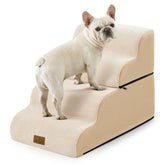 COZY KISS escaleras para perros, 4 peldaños curvos, uso cómodo para cachorros