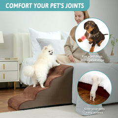 COZY KISS escaleras para perros pequeños, superficie acolchada y segura