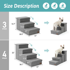 COZY KISS escaleras con almacenamiento integran espacio para juguetes y mantas.
